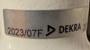 Druckbehälterprüfung-Plakette-DEKRA-nächste Prüfung Sichtprüfung