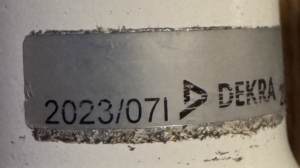 Druckbehälterprüfung-Plakette-DEKRA-nächste Prüfung Druckprüfung